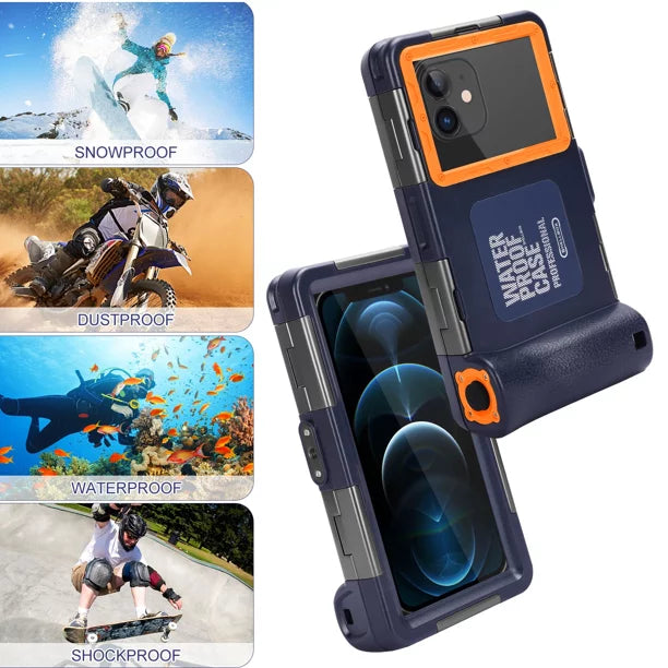 UrbanX Professional [15m/50ft] Swimming Diving Surfing Snorkeling Photo Video Fluidproof Protective Case Underwater Housing for Meizu 16 And all Phones Up to 6.9 cm LCD with Lanyard