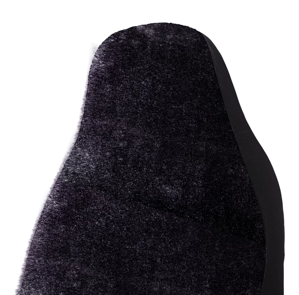 Auto Drive 2 Piece Car Seat Covers High Back Soft Faux Fur Polyester Black; Universal Fit; 2002SC101