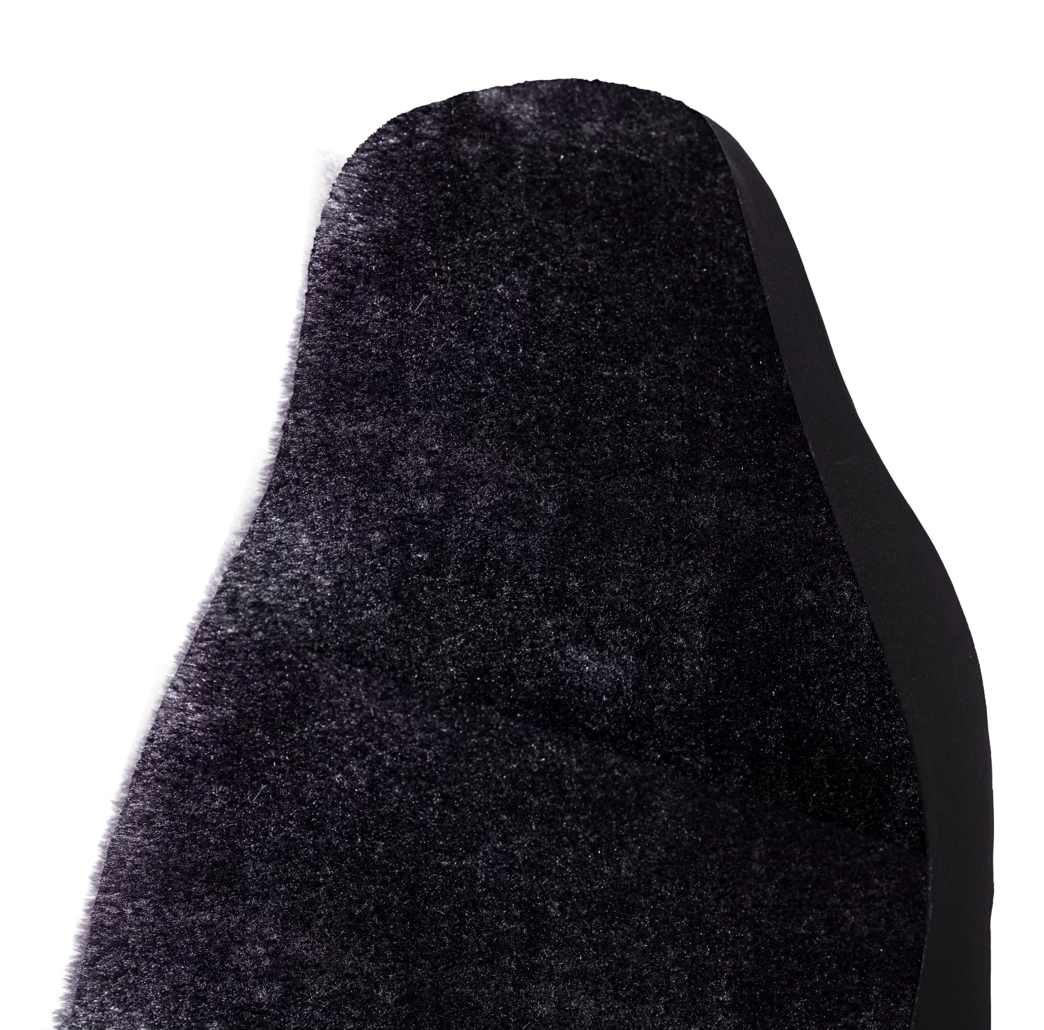 Auto Drive 2 Piece Car Seat Covers High Back Soft Faux Fur Polyester Black; Universal Fit; 2002SC101