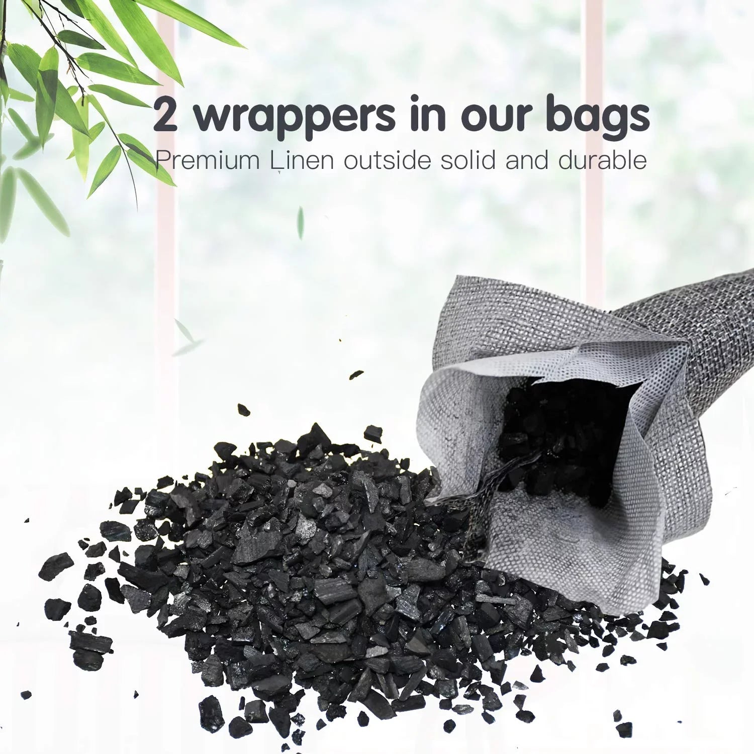 24 Pack Bamboo Charcoal Air Purifying Bag for Shoes; Natural Air Purifying Bags; Activated Charcoal Odor Eliminators; Home and Car Air Purifier; Closet Freshener; Odor Eliminating Charcoal Bags