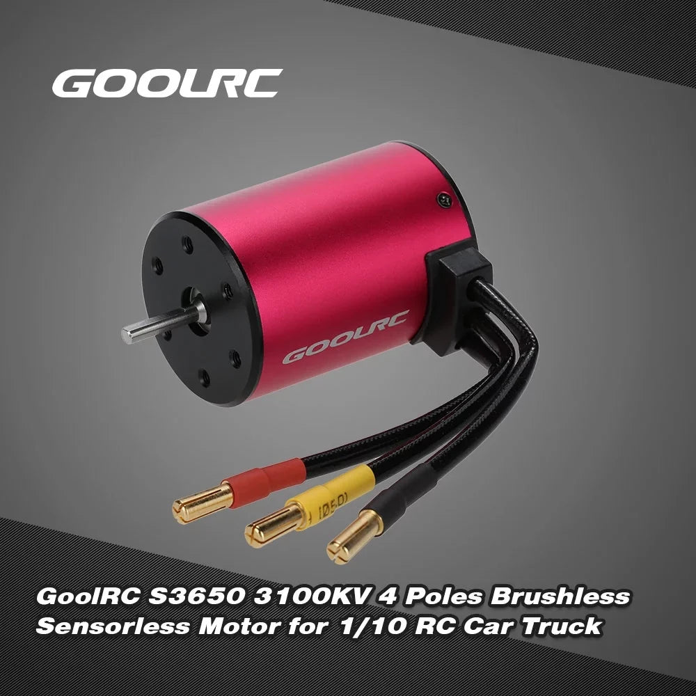 GoolRC ESC;Motor 1/10S3650 3100kv 4 Poles Motor Eryue Poles Motor 1/10 3100kv 4 Poles 3100kv Motor S3650 Car 3650 Motor Rookin Car Coolrc Motor