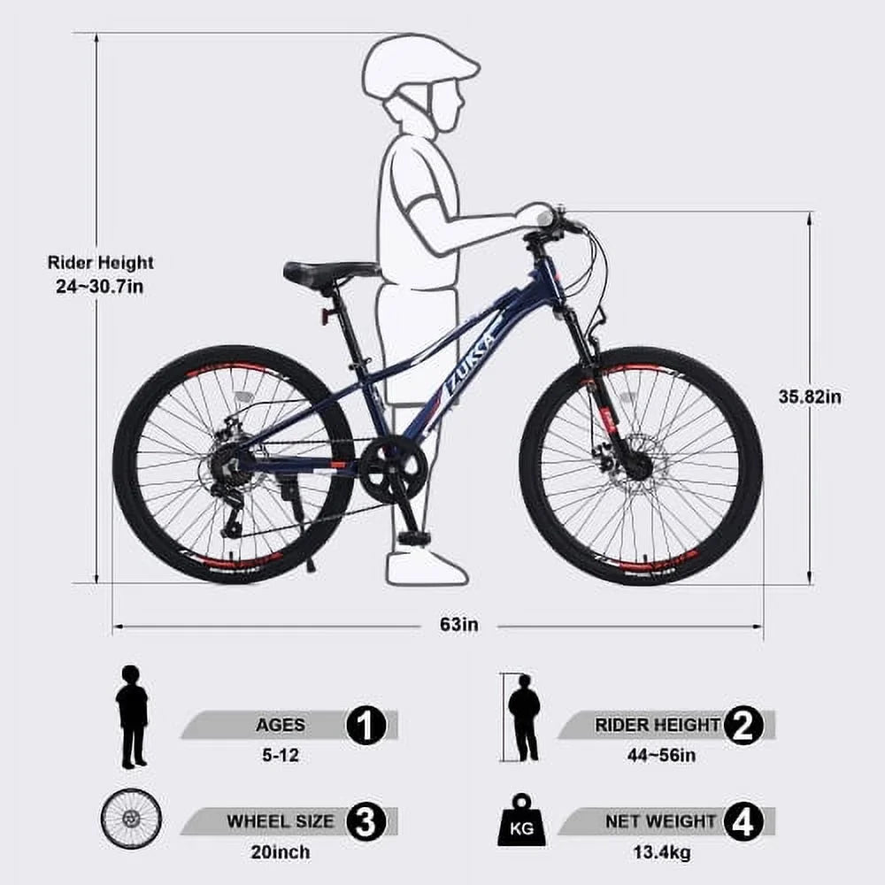 Mountain Bike for Girls and Boys Mountain 24 inch shimano 7-Speed bike
