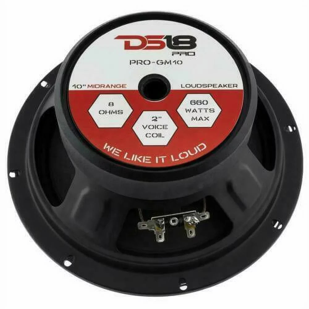 DS18 Pro GM 10 foot 660 watt Max 8 Ohm Mid Range Car and Truck Door Loudspeaker
