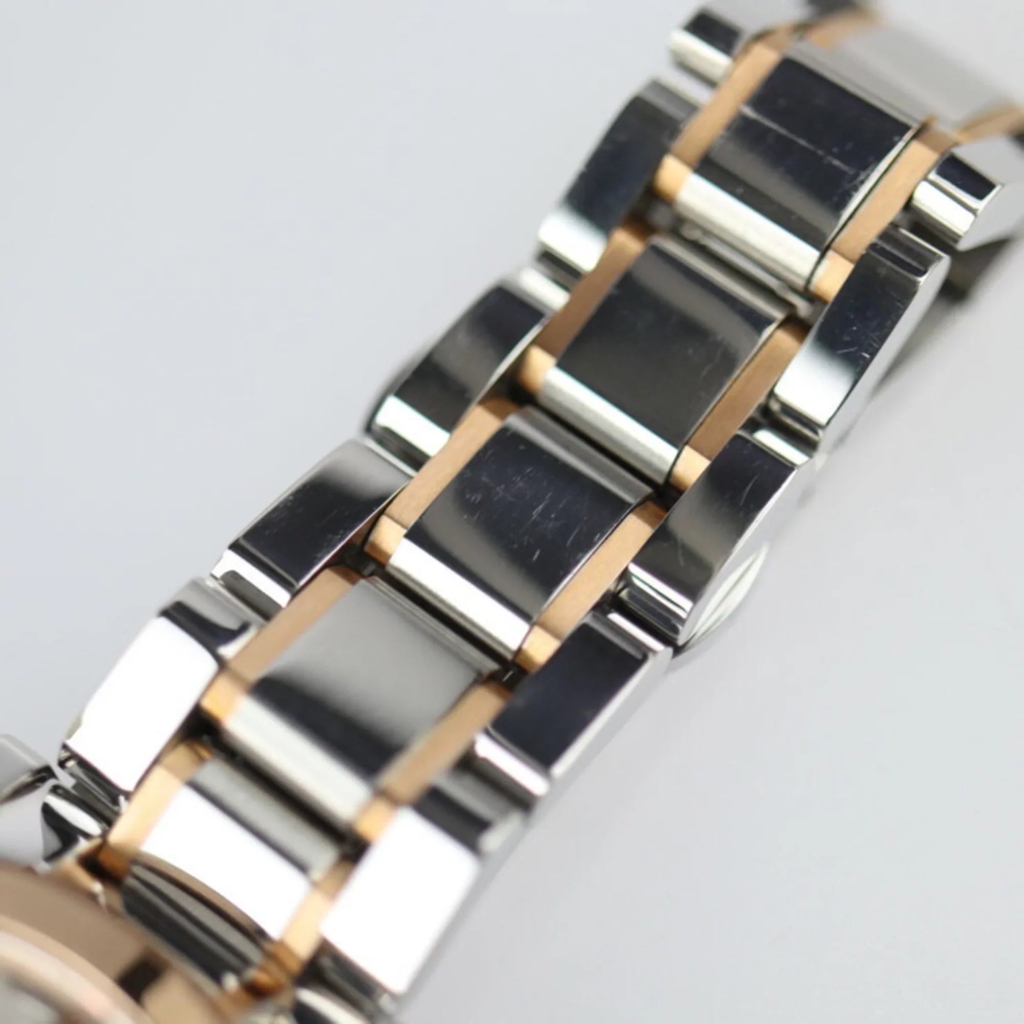 Pre-Owned BURBERRY Burberry THE CITY watch BU9105 stainless steel silver rose gold quartz (Good)
