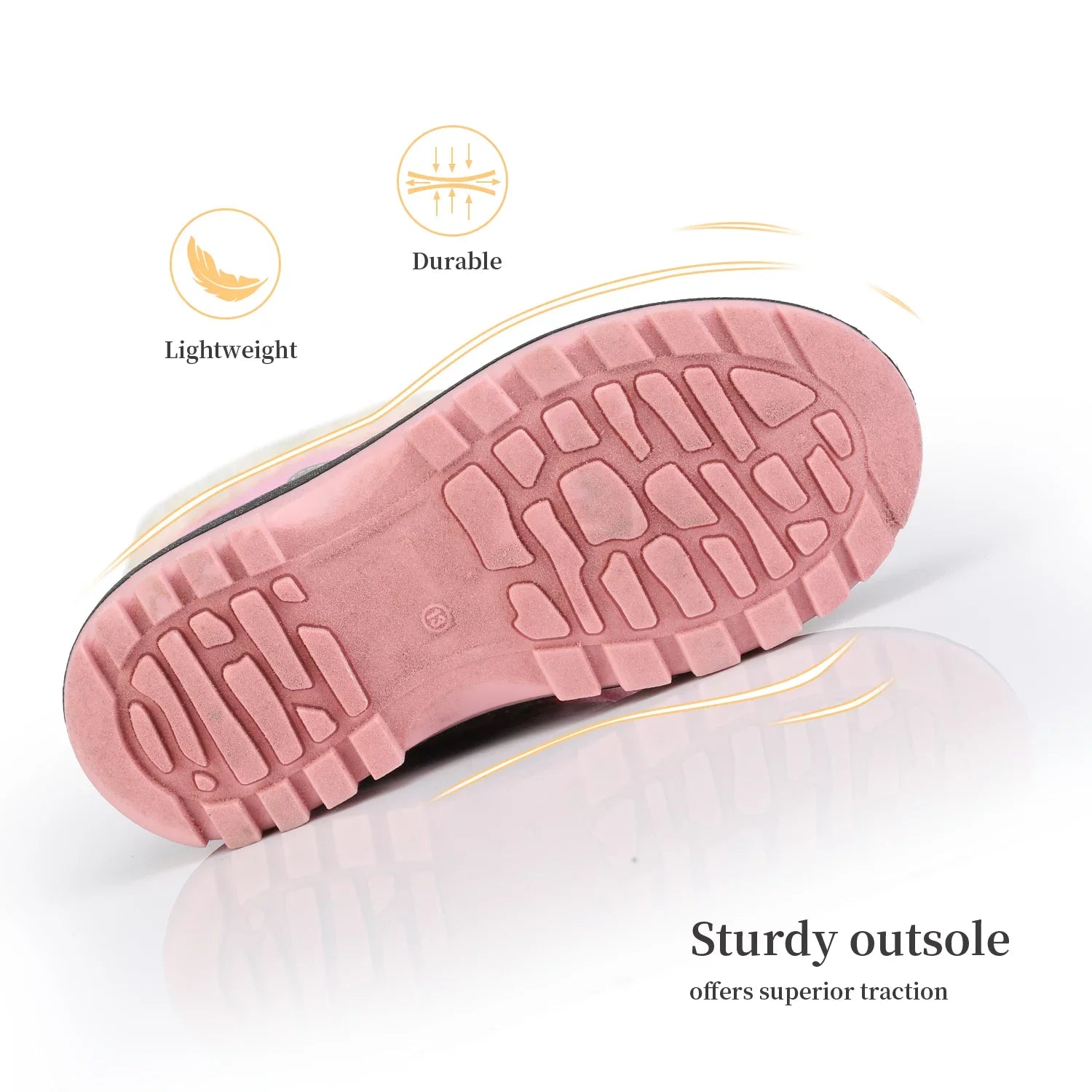Dream Pairs Boys Girls Toddler Kids Ankle Winter Snow Boots Faux Fur-Lined Soft Boots Shoes Warm FORESTER GREY/PINK Size 12 little kid