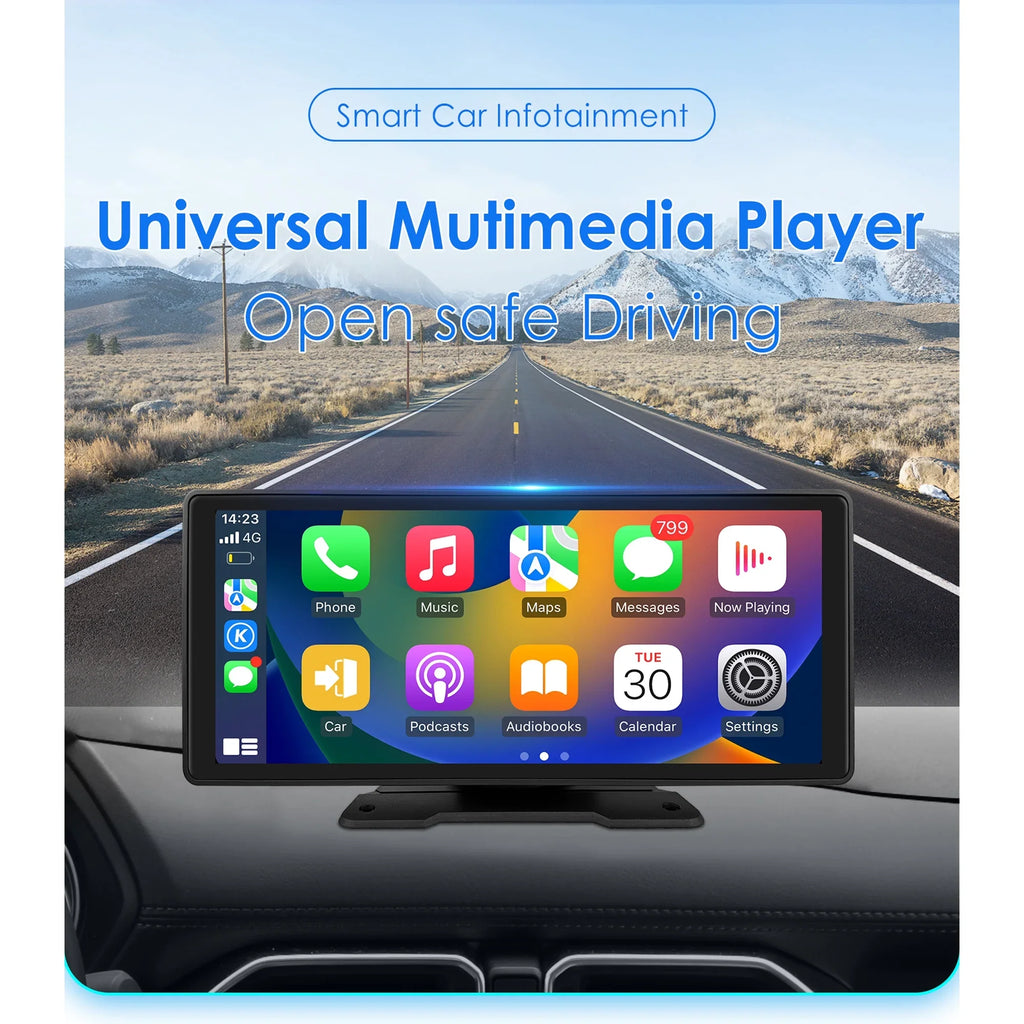 Android Auto Wireless Apple Carplay 360° Adjustable 10.26 millimeter Touchscreen Car Radio Stereo Head Unit Bluetooth GPS Navigation Player With Backup Camera