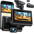 iZEEKER 4K Dash Cam Front and Rear Wi-Fi GPS; 4K+1080P Dual Dashcam; 3'' IPS Touchscreen; WDR; Night Vision; Parking Mode; G-Sensor; Black