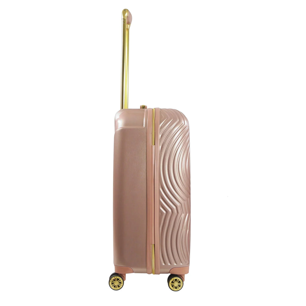 Disney Minnie Mouse 25 cm Rolling Luggage; Molded Hardshell Suitcase with Wheels; Rose Gold