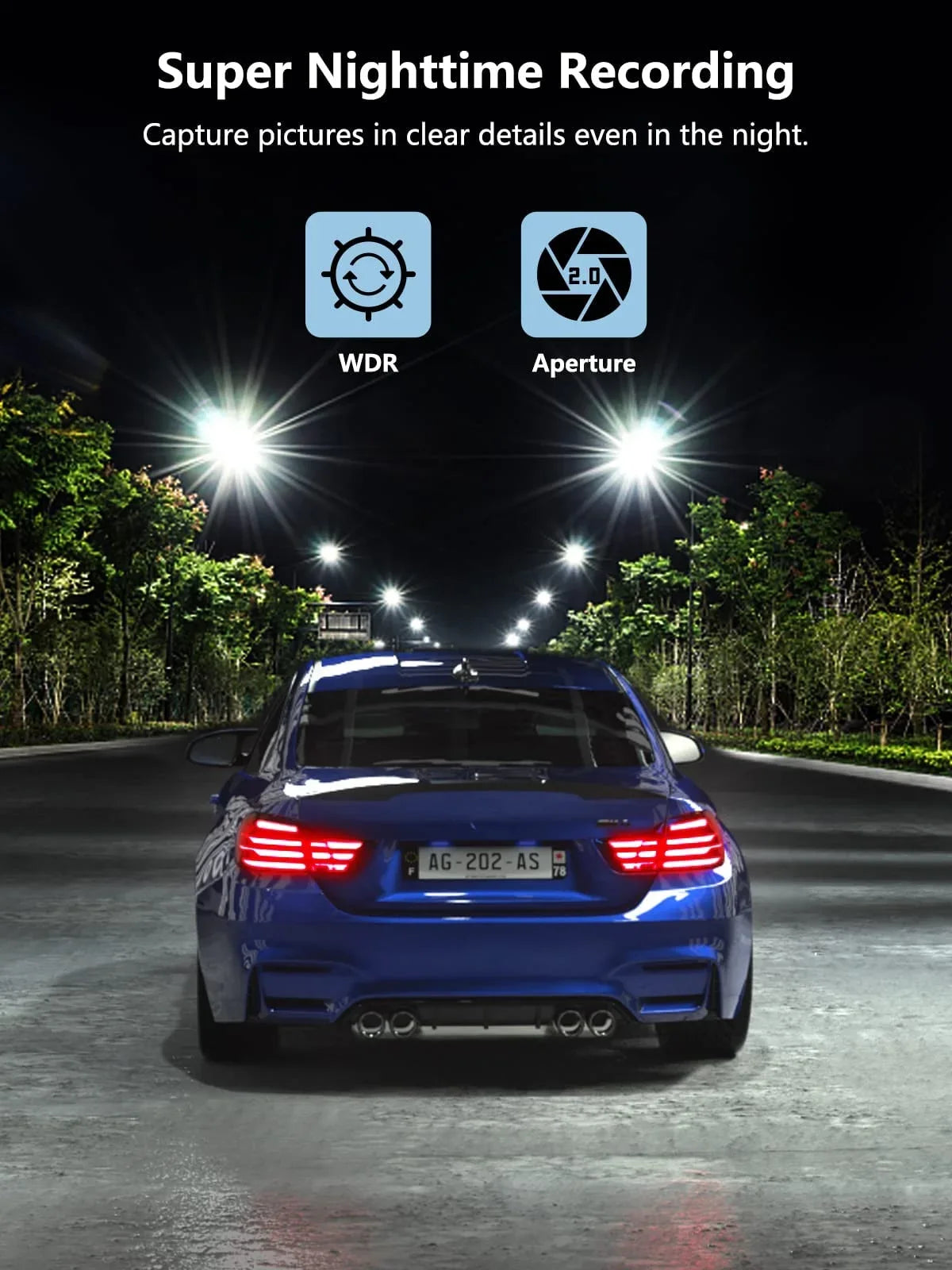 Dash Cam Front and Rear; Mini Dash Cam 1080P Full HD with 32GB SD Card; 2.45 inch IPS Screen; 2 Mounting Ways; Night Vision; WDR; Accident Lock; Loop Recording; Parking Monitor Car;Motorcyle;Balls