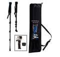 York Nordic Collapsible Trekking & Hiking Poles with Digital Camera Mount; Flip Locks; and Rubber Feet; Pair