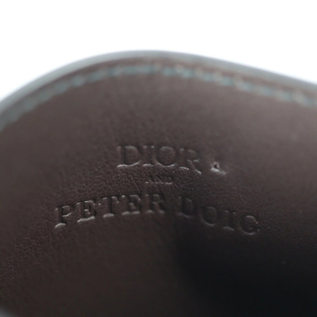 Pre-Owned Christian Dior Dior Card Case 2ESCH135UCN Calf Leather Marron Brown Series Multicolor Camouflage Pattern Business Holder (Like New)