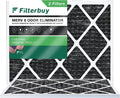 Filterbuy 20x23x1 MERV 8 Odor Eliminator Pleated HVAC AC Furnace Air Filters with Activated Carbon (2-Pack)