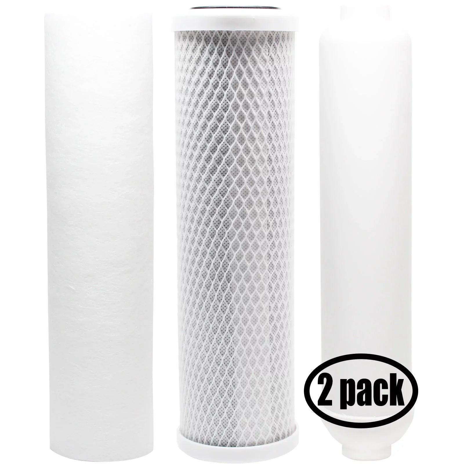 2-Pack Replacement for Filter Kit for Anchor Filter AF-5001 RO System - Includes Carbon Block Filter; PP Sediment Filter & Inline Filter Cartridge - Denali Pure Brand