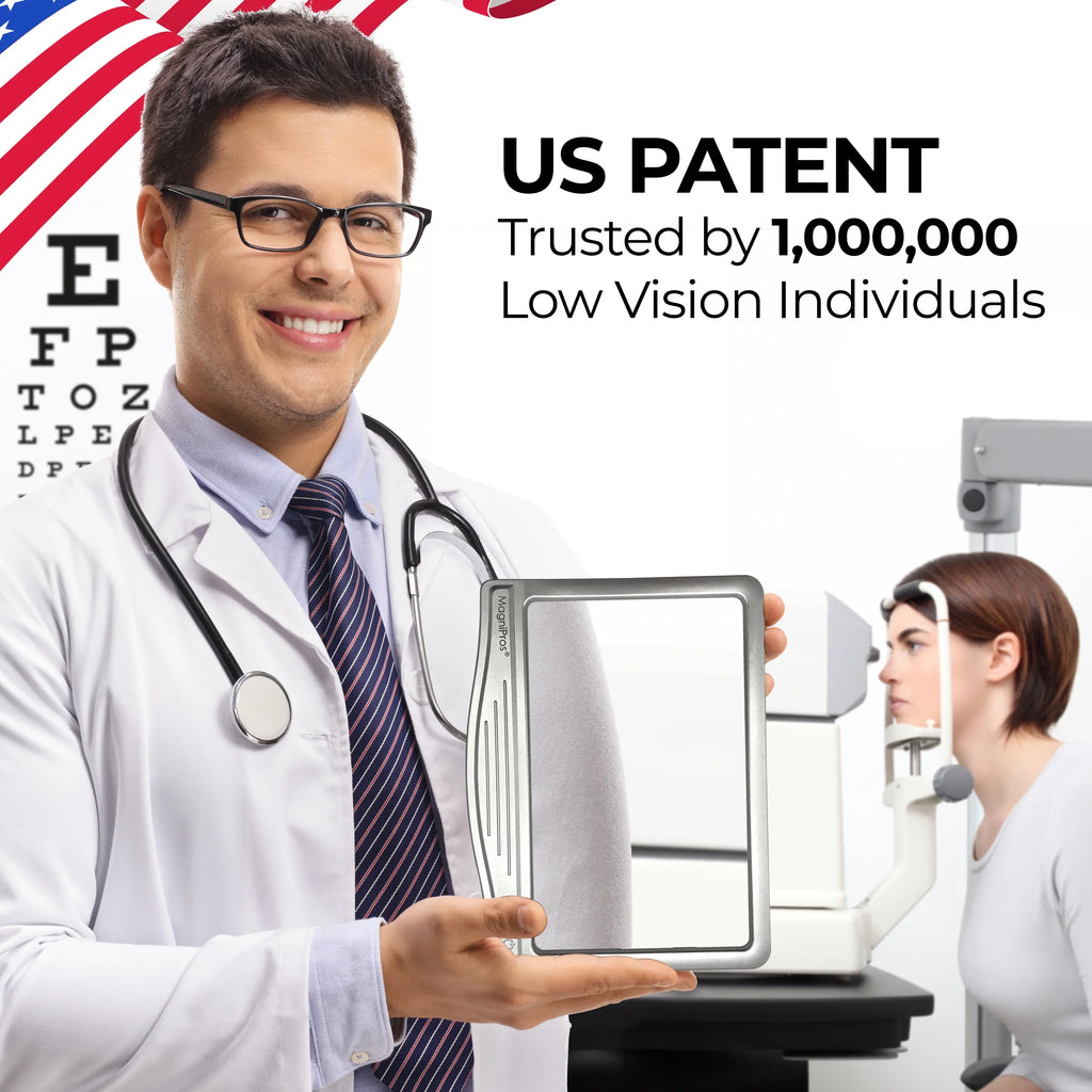 MagniPros 5X Large LED Page Magnifier for Reading & Anti-Glare Lens to Reduce Eye Strain-Perfect for Small Print; Aging Eyes; Low Vision & Seniors
