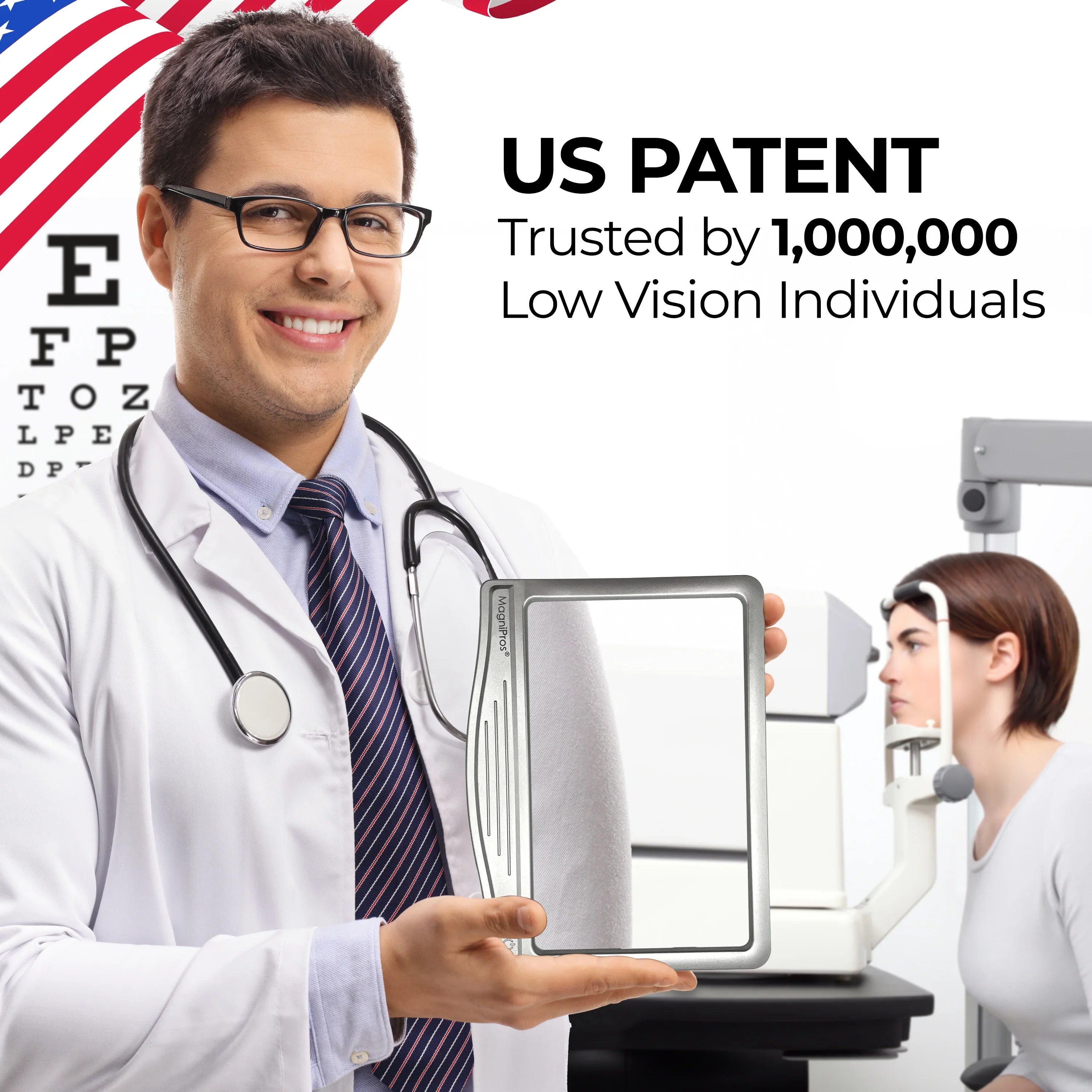 MagniPros 5X Large LED Page Magnifier for Reading & Anti-Glare Lens to Reduce Eye Strain-Perfect for Small Print; Aging Eyes; Low Vision & Seniors