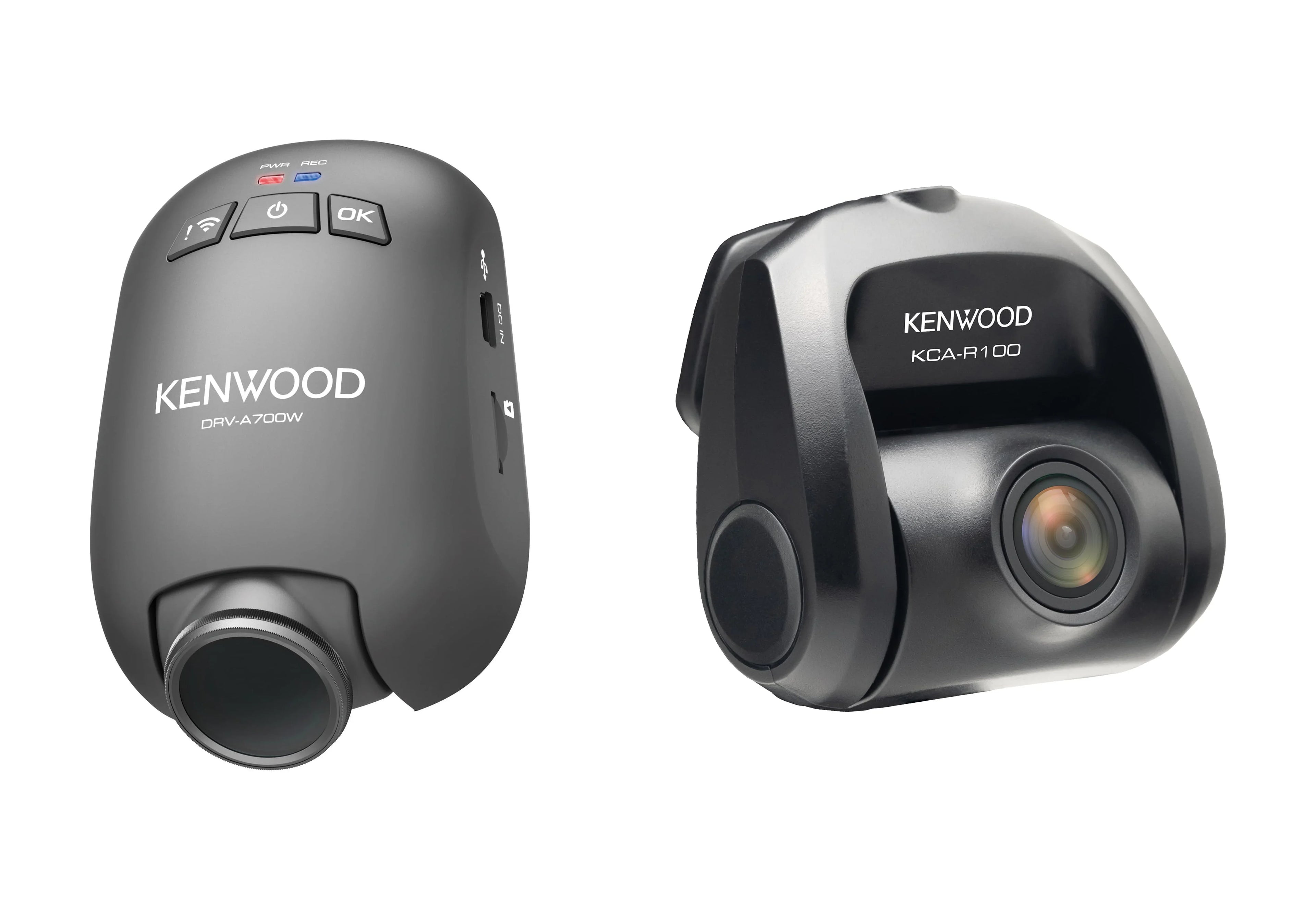Kenwood DRV-A700WDP Wide Quad HD Front Camera w/ 1080P Rear Camera System