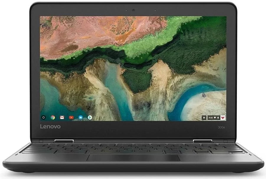 Pre-Owned Lenovo 300e Chromebook; MediaTek MTK 8173C Quad Core; 4GB RAM; 32GB eMMC; 11.6 inches HD; Webcam; Chrome OS (Fair)