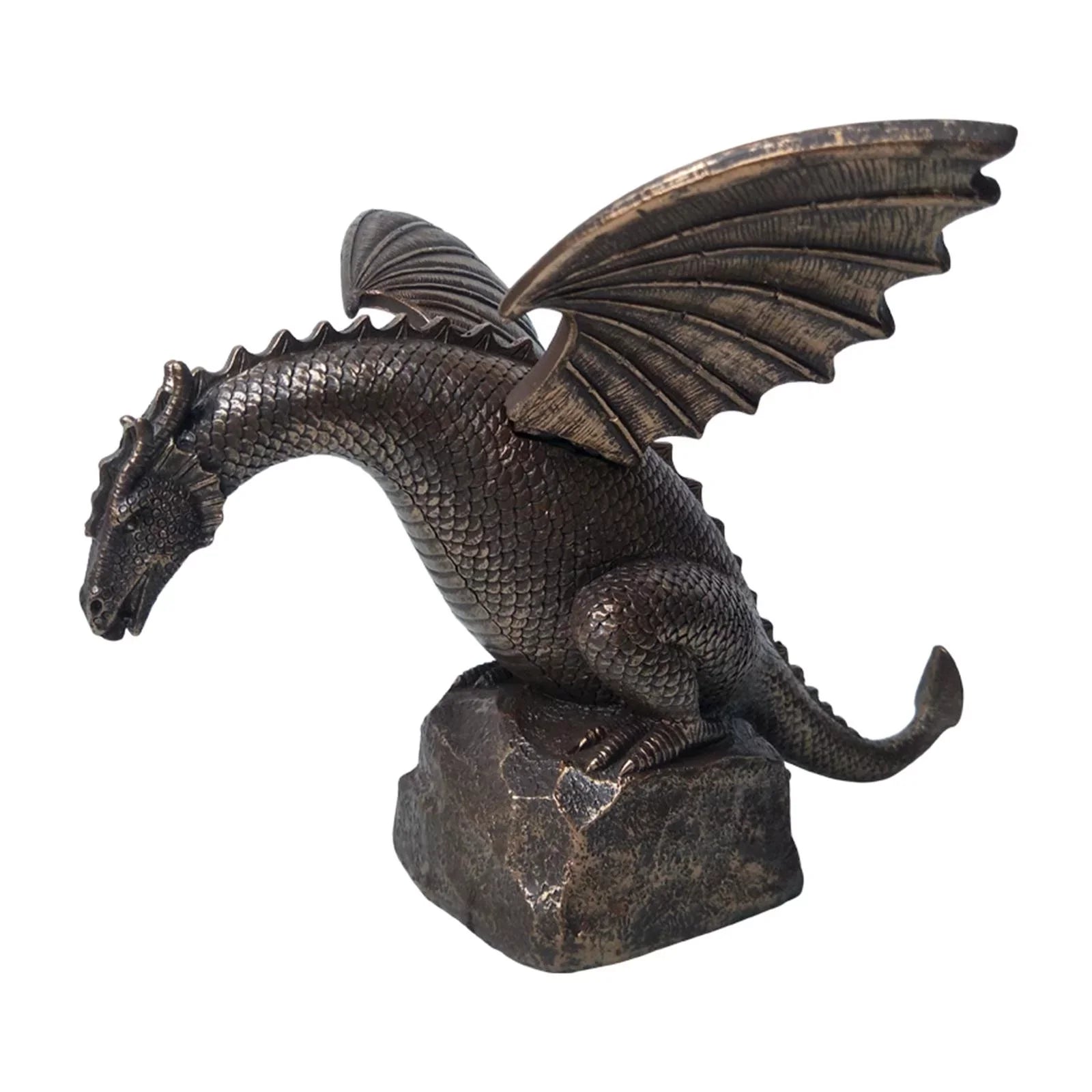 Creative fountain Dragon Statue Decorative Outdoor Sculpture; Dragon Shape Liquidscape Decoration Garden Decor Sculpture