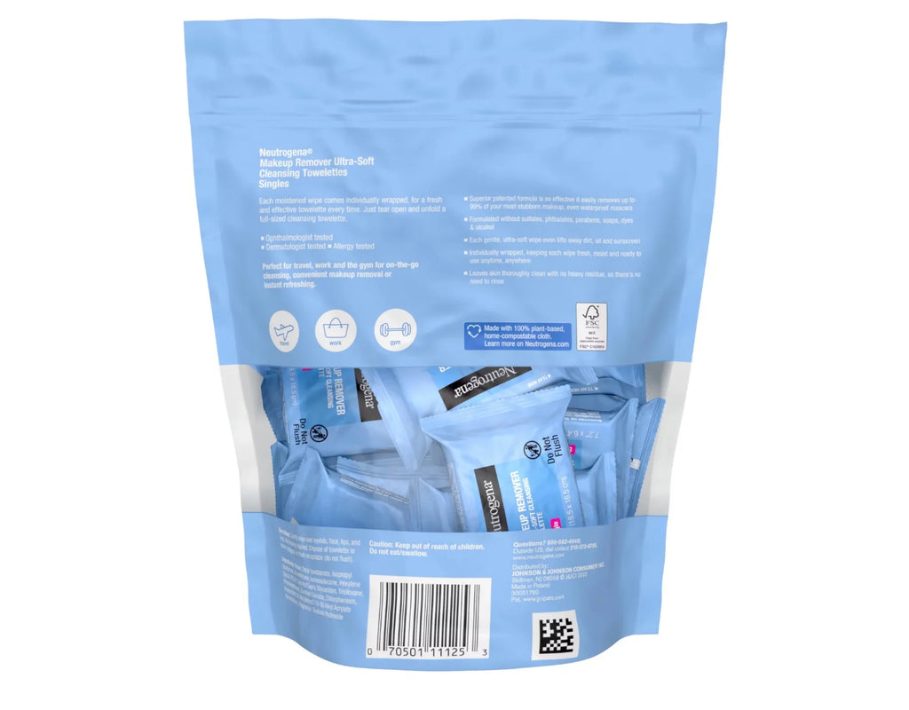 Neutrogena Makeup Remover Cleansing Towelette; Singles; 20 Ea; 6 Pack