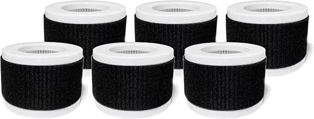 Nispira 2-in-1 True HEPA Replacement Filters Compatible with Pro Breeze Mini Air Purifier PB-P02; 6 Packs