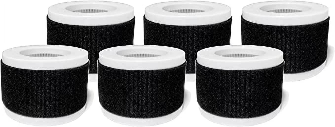 Nispira 2-in-1 True HEPA Replacement Filters Compatible with Pro Breeze Mini Air Purifier PB-P02; 6 Packs