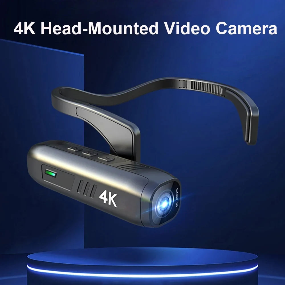 Andoer Camcorder 4K Head Mounted Camera EP6 Wearable Video Camera FHD 1080P 60FPS Vlog Camera Recorder WiFi Hands-Off Camera Webcam