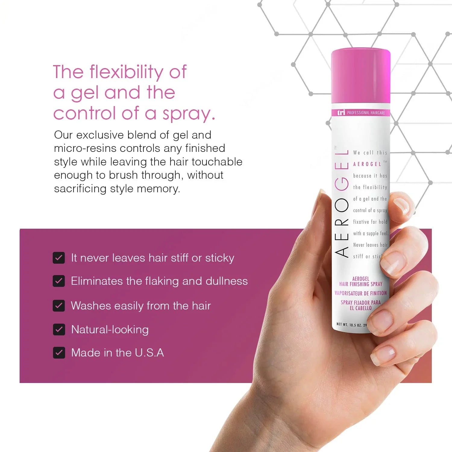 Tri Aerogel Hair Finishing Hairspray; 10.5 Fl Oz