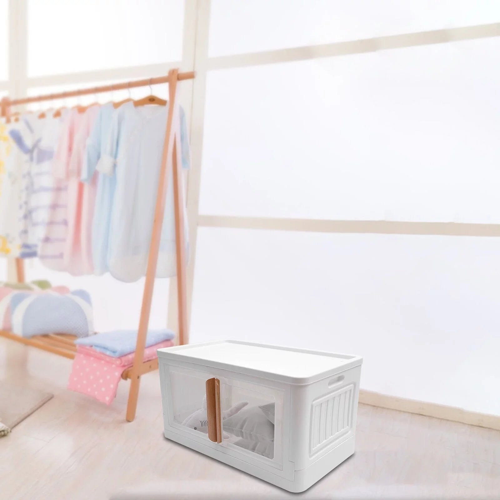 Collapsible Storage Box Stackable Closet Organizer Plastic Car Organizer Dorm
