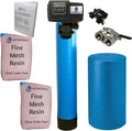 AFWFilters 2 cubic Foot 64k Whole Home Iron Pro Softener with Fine Mesh Resin;1" Stainless Steel FNPT Connection; and Blue Tanks