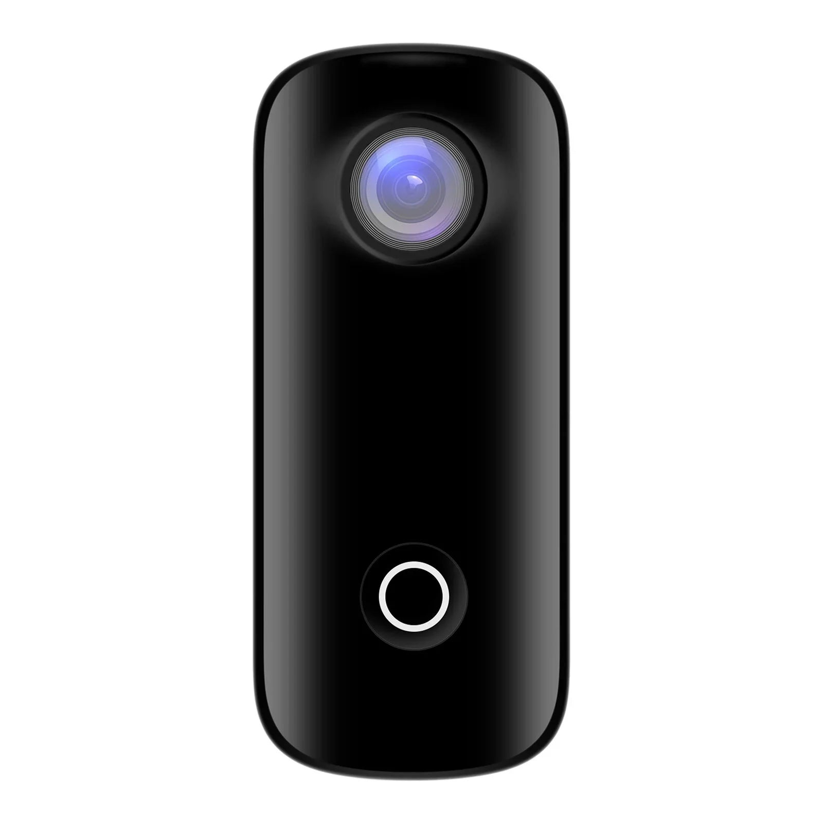 SJCAM C100 Mini Action Camera 1080P/30fps Digital Video Camera 30M Fluidproof Magnetic Body Built-in Battery WiFi Connection APP Sharing with Fluidproof Case Back Clip Lanyard