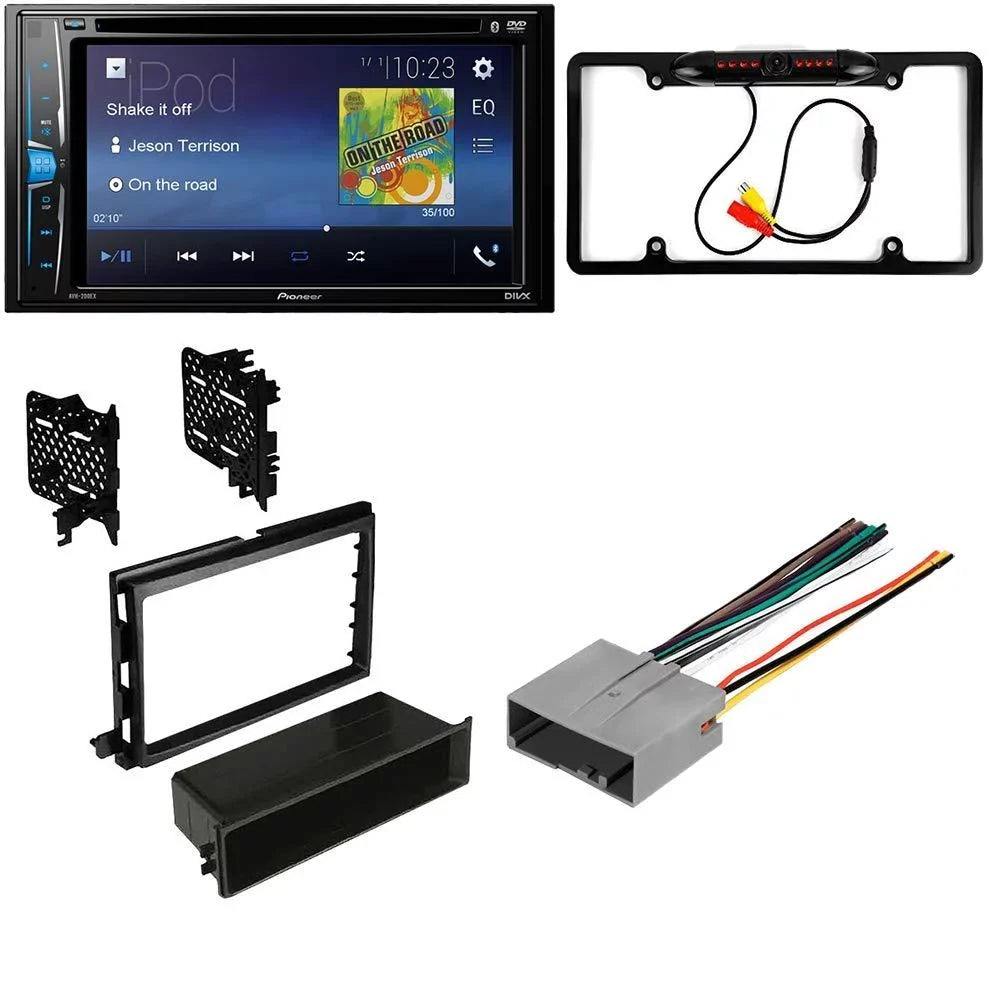 KIT2551 Bundle with Pioneer Multimedia DVD Car Stereo and Installation Kit - for 2005-2007 Ford 500 / Bluetooth Touchscreen; Backup Camera; Double Din Dash Kit