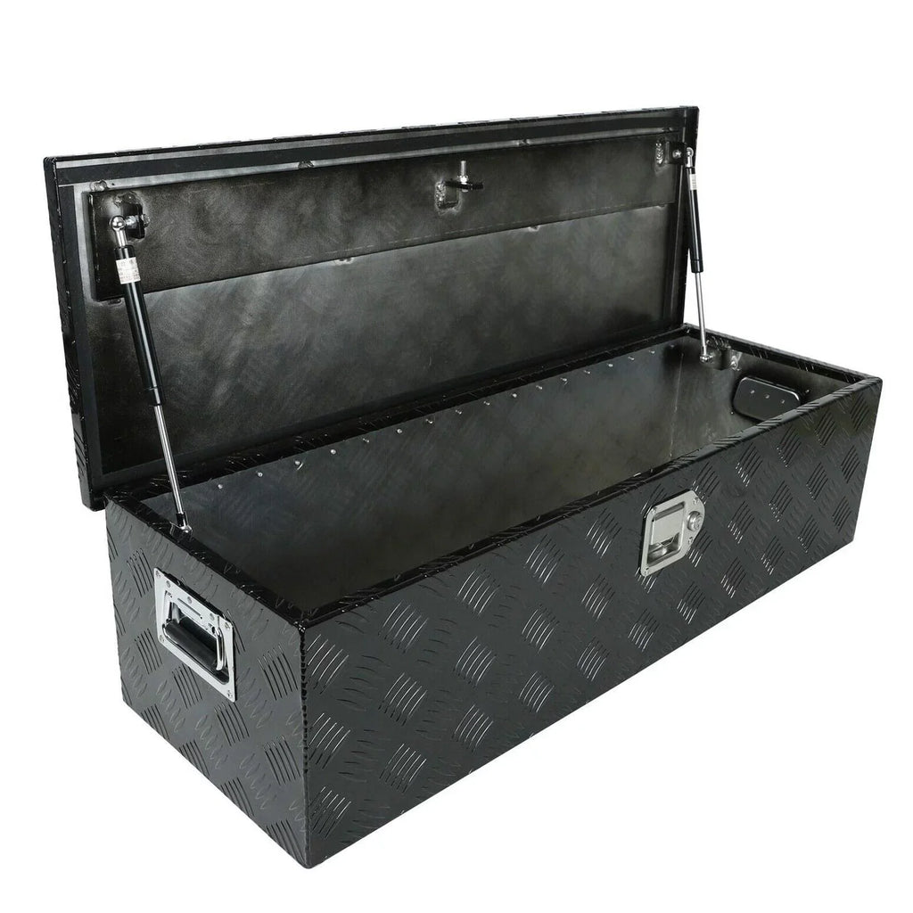 Confote 39 x 13 x 10 cmes Pick Up Truck Truck Bed Tool Box Trailer Storage Heavy Duty Aluminum; Lock and Keys; Liquidproof; Black