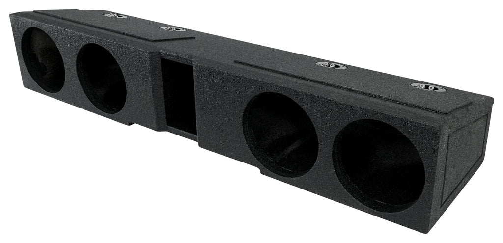 Rockville REC120 Quad 8" Ported Bedlined Sub Box For 2007- CURRENT GM Crew Cab