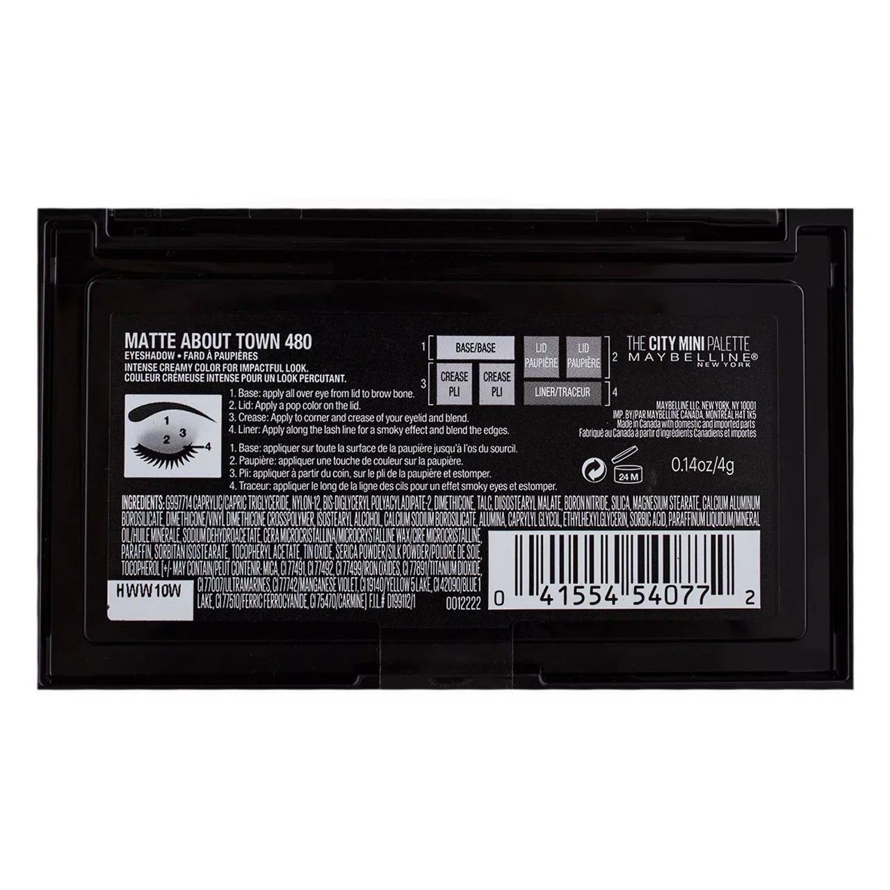 Maybelline The City Mini Eyeshadow Palette Makeup; Matte About Town; 0.14 oz (Pack of 2)