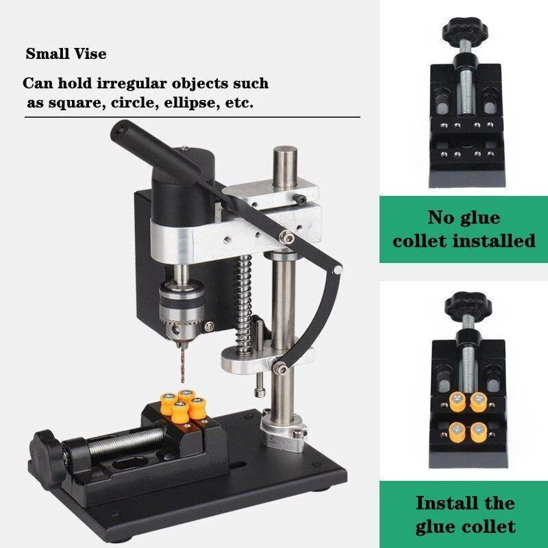 CJC Motor Desktop Bench Drill; Wood Jewelry Metal Plastic Procession; 7-Speed Adjustable Punching Apparatus