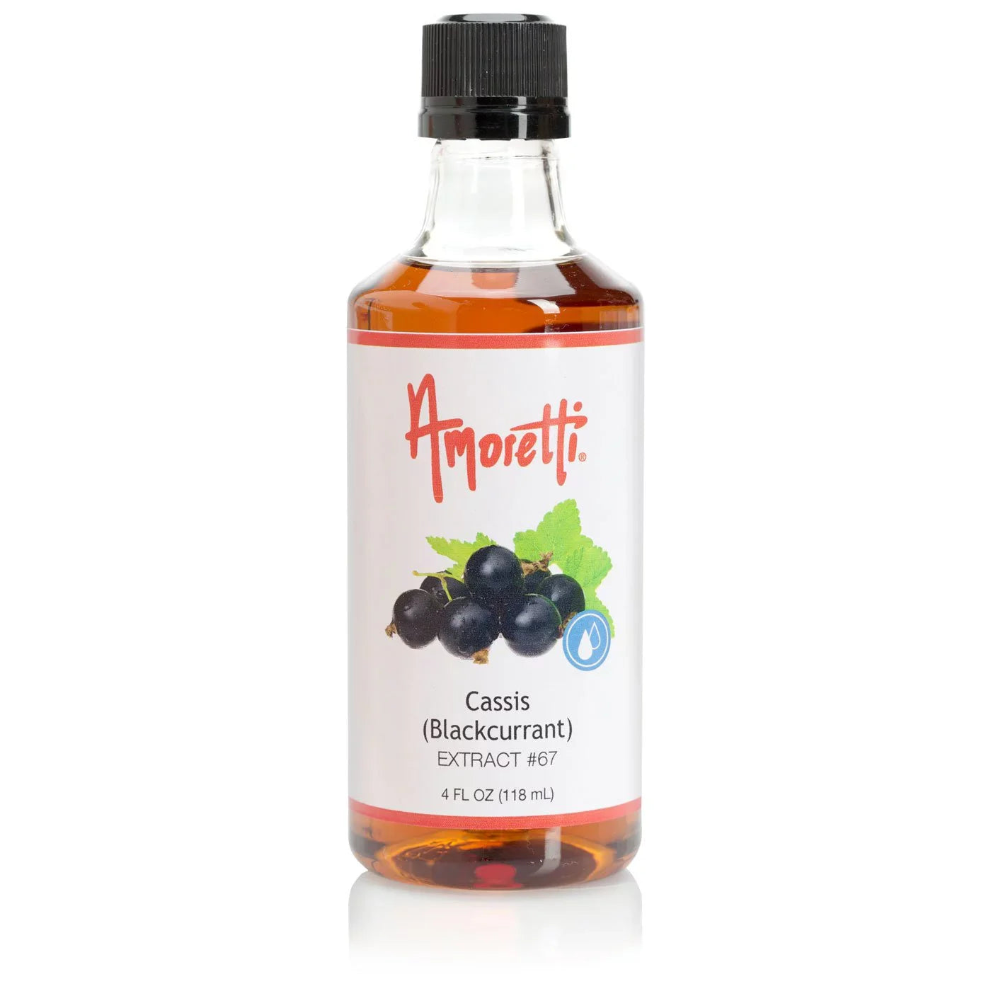 Amoretti - Cassis (Blackcurrant) Extract Soluble 2 oz - Highly Concentrated & Perfect For Pastry; Savory; Brewing; and more; Preservative Free; Vegan; Kosher Pareve; Keto Friendly