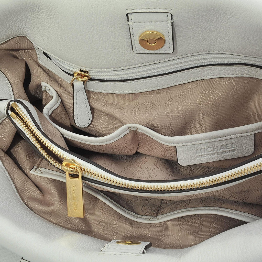 MICHAEL Michael Kors Mackenzie Large Leather Tote in Optic White