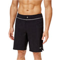 Speedo Mens Packable Geometric Swim Bottom Trunks; Black; 38