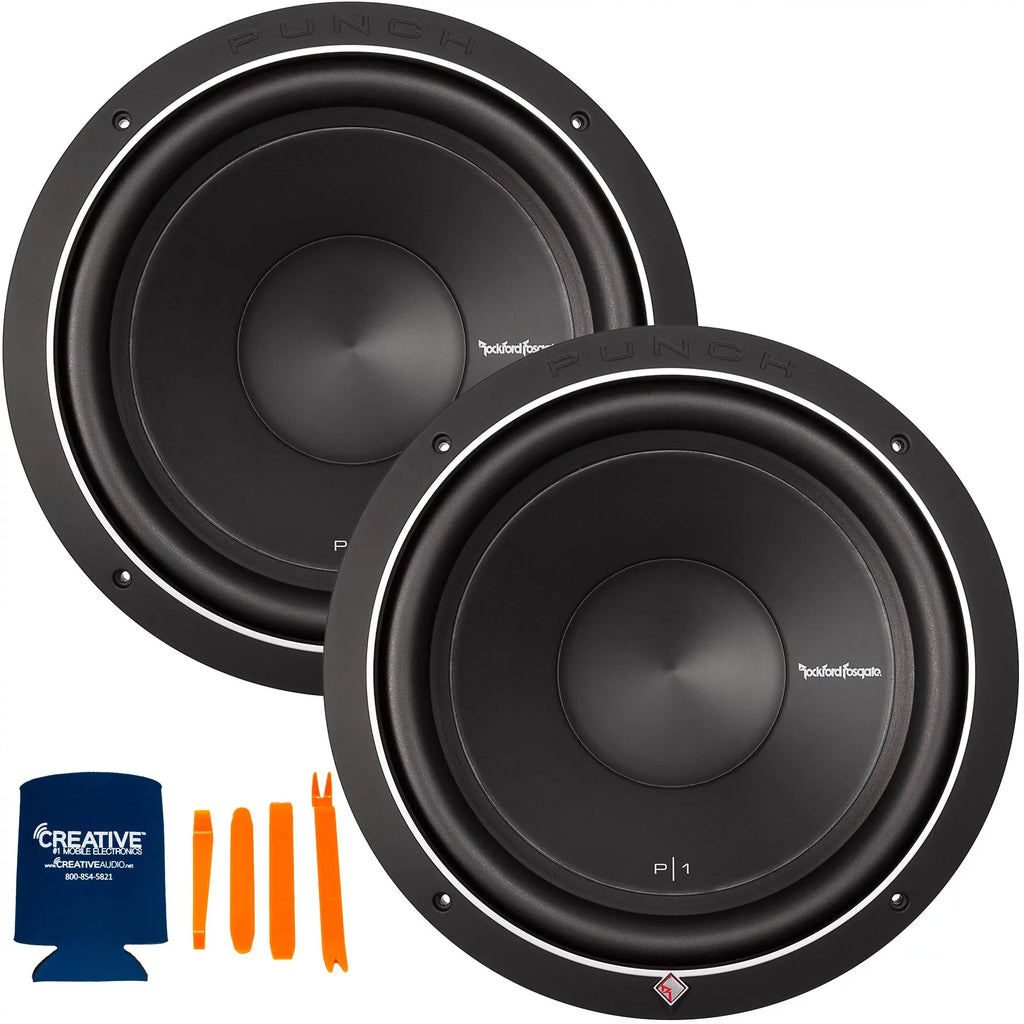 Rockford Fosgate - Two P1S4-12 12" Subwoofers - SVC (4-Ohm); 250 Watts Rms; 500 Watts Peak
