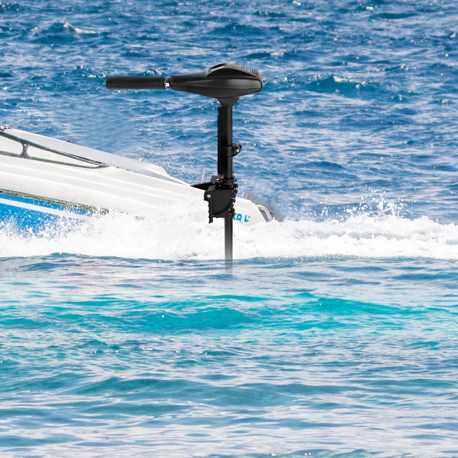 LOYALHEARTDY 58lbs Voltage-driven Outboard Motor Fishing Boat Engine Saltwater Brush Trolling Motor for Kayak Inflatable Boat