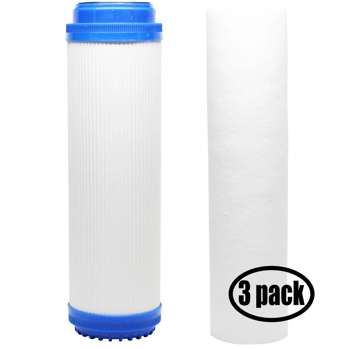 3-Pack Replacement for Filter Kit for Aqua Pure AP102T RO System - Includes Polypropylene Sediment Filter & Granular Activated Carbon Filter - Denali Pure Brand