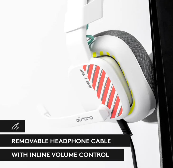 Restored Logitech Astro A10 Gen 2 Wired Headset for PlayStation/PC (White)( Like New) (Refurbished)