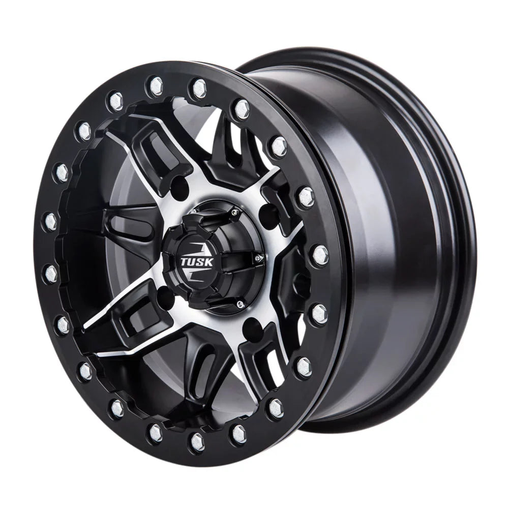 4/137 Tusk Wasatch Beadlock Wheel 15x7 5.0 + 2.0 Systemd/Black For CAN-AM Defender HD10 Pro Lone Star 2021-2022