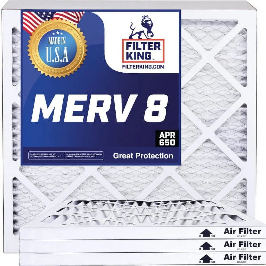 Filter King 36.5x33.5x1 Air Filter | 4-PACK | MERV 8 HVAC Pleated A/C Furnace Filters | MADE IN USA | Actual Size: 36.5 x 33.5 x .75"