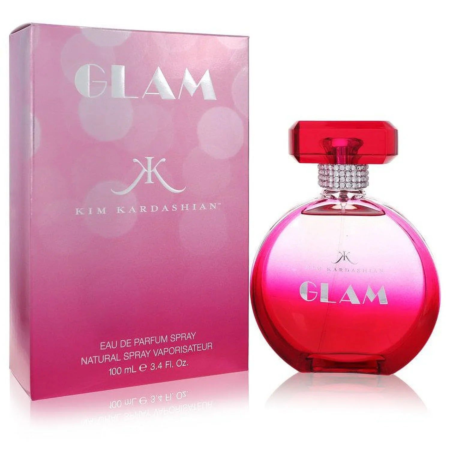 Kim Kardashian Glam by Kim Kardashian Eau De Parfum Coat 3.4 oz for Female
