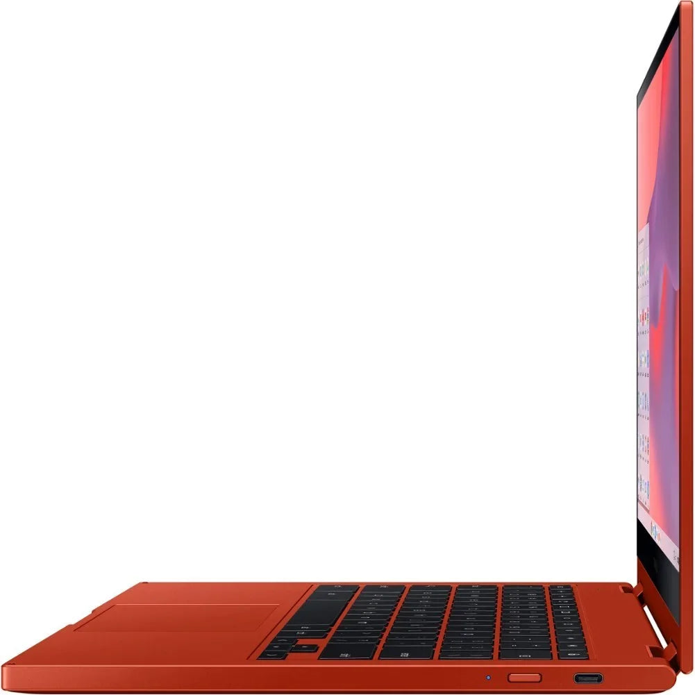 Samsung Galaxy Chromebook 2 13.3" FHD(1920 x 1080) Touchscreen 2 in 1 Laptop; Intel Core i3-10110U; 8GB LPDDR3 RAM; 128GB eMMC; Backlit Keyboard; Chrome OS; Fiesta Red with Tigology Accessories
