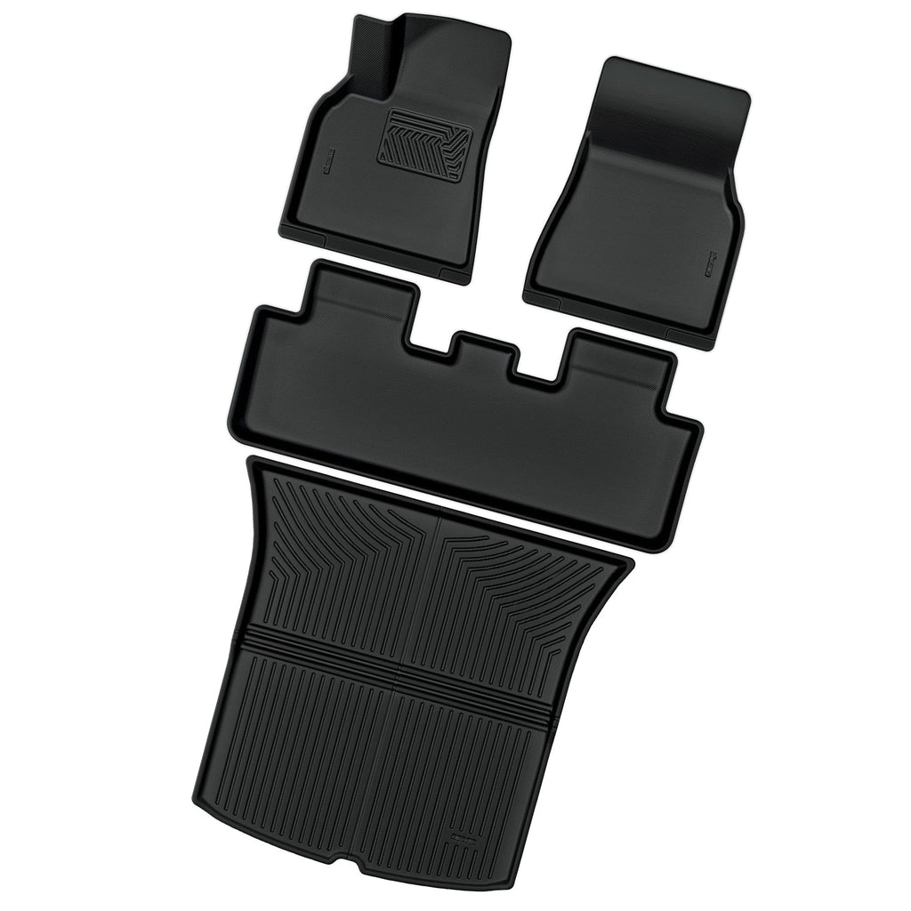 Ledkingdomus Ledkingdomus Floor Mats Cargo Liners for Tesla Model Y 5-Seat 2020-2024 All Weather Trunk Set