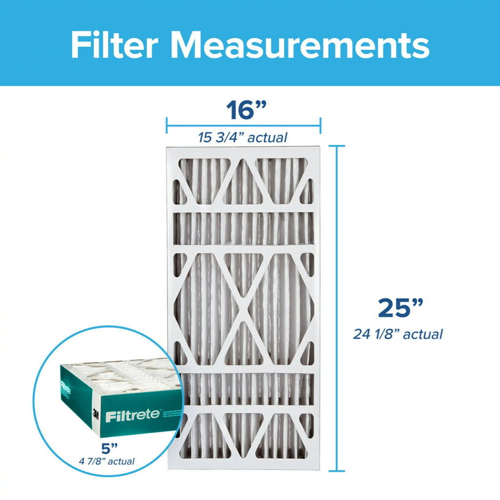 Filtrete 16x25x5 Air Filter; MPR 1200 MERV 11; Allergen Reduction Deep Pleat; 1 Filter