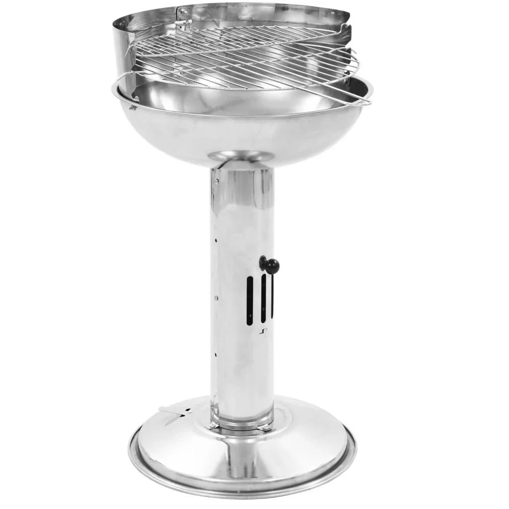 Buyweek Pedestal Charcoal BBQ Grill Stainless Steel