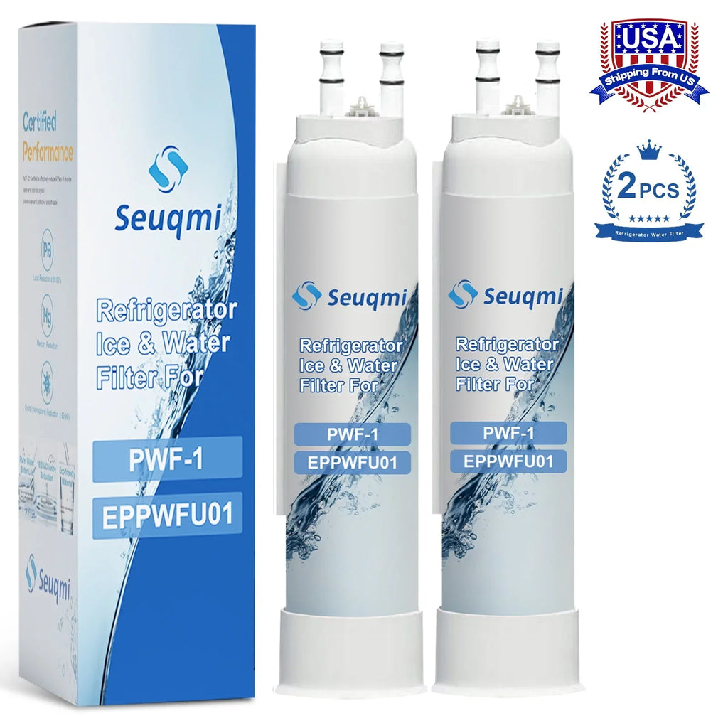 2Pack Seuqmi brand and ice filters are compatible with Frigidaire®PurePour PWF-1 FPPWFU01